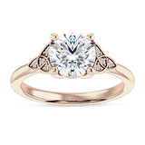 18K Gold IGI Certified Round 1 Carat Lab Grown Diamond Trinity Ring