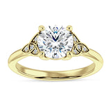 18K Gold IGI Certified Round 3 Carat Lab Grown Diamond Trinity Ring