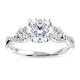 IGI Certified Round 3 Carat Lab Grown Diamond Twisted Trio Ring