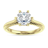 18K Gold IGI Certified Round 3 Carat Lab Grown Diamond Solitaire Ring
