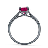 leaf Solitaire Ring