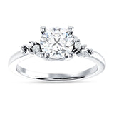 10K Gold IGI Certified Round 2 Carat Lab Grown Diamond Art Deco Ring
