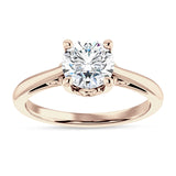 IGI Certified Round 3 Carat Lab Grown Diamond Art Deco Solitaire Ring