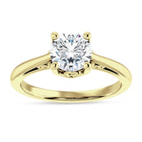 IGI Certified Round 3 Carat Lab Grown Diamond Art Deco Solitaire Ring