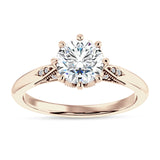 IGI Certified Round 1 Carat Lab Grown Diamond Art Deco Marquise Style Ring