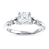 IGI Certified Round 2 Carat Lab Grown Diamond Art Deco Filigree Ring