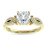 IGI Certified Round 3 Carat Lab Grown Diamond Art Deco Cluster Twisted Ring