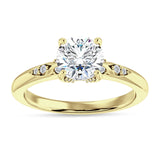 IGI Certified Round 3 Carat Lab Grown Diamond Art Deco Cluster Hidden Diamond Ring