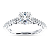 IGI Certified Round 3 Carat Lab Grown Diamond Art Deco Cluster Filigree Ring