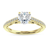 IGI Certified Round 3 Carat Lab Grown Diamond Art Deco Cluster Filigree Ring