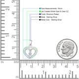  Heart Charm CZ Pendant 