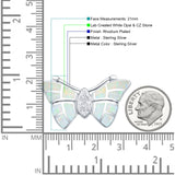 Marquise CZ Butterfly Pendant 