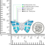 Marquise CZ Butterfly Pendant 