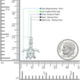  Turtle & Plumeria Pendant 