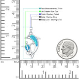Lab Created Opal Dolphin Turtle Pendant 925 Sterling Silver