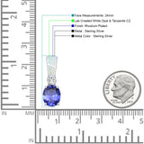 Oval Tanzanite CZ Pendant