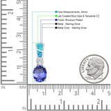 Oval Tanzanite CZ Pendant