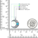 Celtic Moon Pendant Necklace