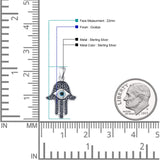 Hand Of Hamsa & Evil Eye Pendant Necklace