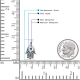 Hamsa Hand & Evil Eye Pendant Necklace