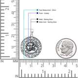  Celtic Sun & Moon Pendant Necklace