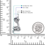  Cobra Snake Pendant Necklace