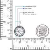  Compass Pendant Necklace