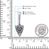  Valknut Arrowhead Pendant Necklace