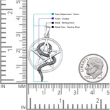  Pentagram & Snake Pendant Necklace