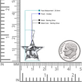  Snake Moon & Star Pendant Necklace