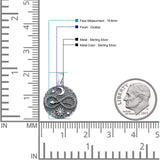  Sun, Moon & Snake Pendant Necklace