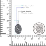  Snake & Moon Pendant Necklace