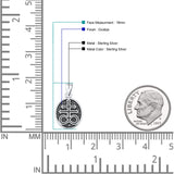  Leviathan Cross Pendant Necklace