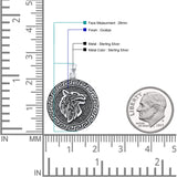  Aztec Wolf Pendant Necklace