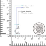  Crescent Moon & Star Pendant Necklace