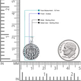  Aztec Bear Paw Runes Pendant Necklace