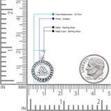  Valknut Pendant Necklace