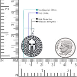  Spartan Warrior Pendant Necklace