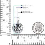 Eye of Horus & Zodiac Pendant Necklace