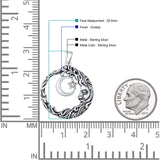 Wicca, Star & Moon Pendant Necklace