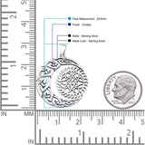  Celtic Moon Fish Pendant Necklace