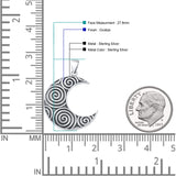  Crescent Moon Pendant Necklace