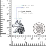  Horse Head Pendant Necklace