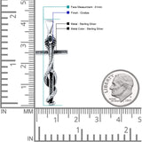 Cobra Snake Cross Pendant Necklace