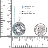 Horse Greek Key Pendant