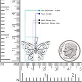 Butterfly Filigree Charm Pendant Necklace