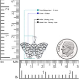 Butterfly Filigree Pendant Necklace