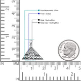 Eye of Horus & Pyramid Pendant Necklace