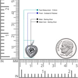  Flower Heart Pendant Necklace