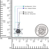  Evil Eye Hexagram Pendant Necklace